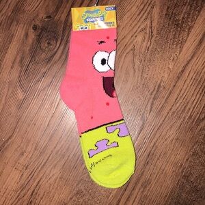BRAND NEW Sponge BOB Patrick Pink and Green Cartoon Character Socks